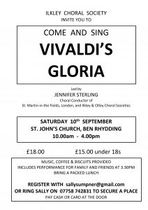 Read more about the article Come and sing Vivaldi’s Gloria