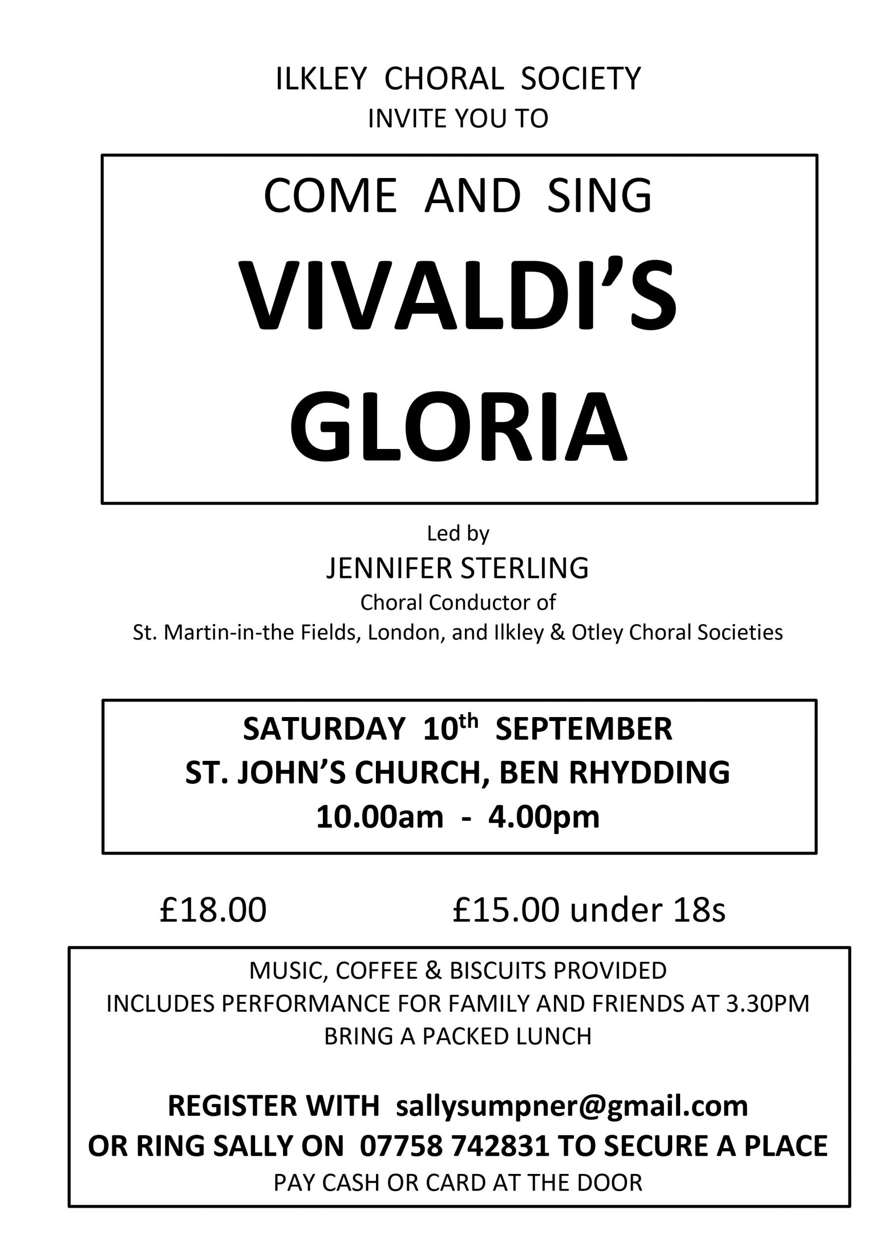 Read more about the article Come and sing Vivaldi’s Gloria